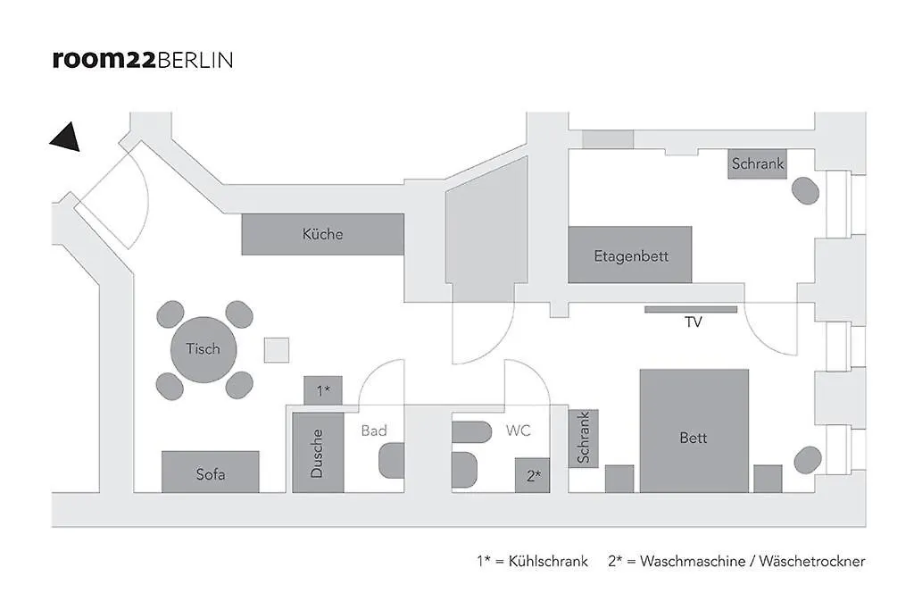 P22 Room 22 Apartment Prenzlauer Berg برلين 0*,